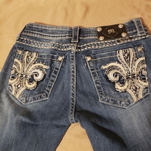 Miss Me Destructed Boot Cut Jeans size 28